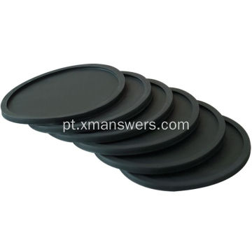 Porta-copos para canecas quadrada antiderrapante de silicone redonda personalizada
